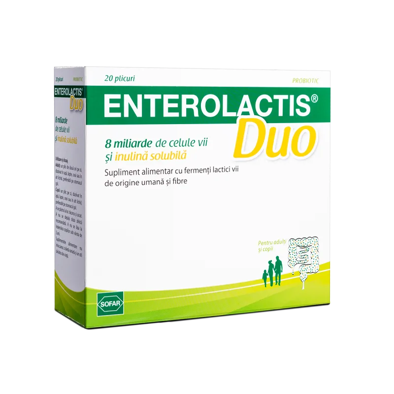 Sofar Enterolactis Duo, 20 plicuri ALFASIGMA — preț și oferte