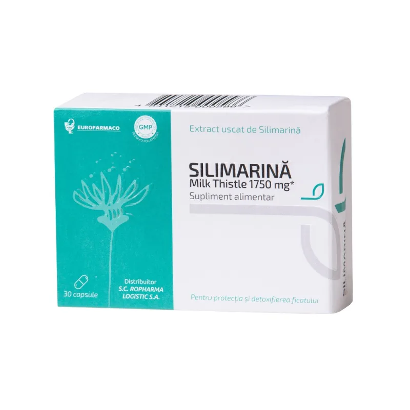 Silimarina Milk Thistle 1750mg, 30 capsule, Eurofarmaco — preț și oferte