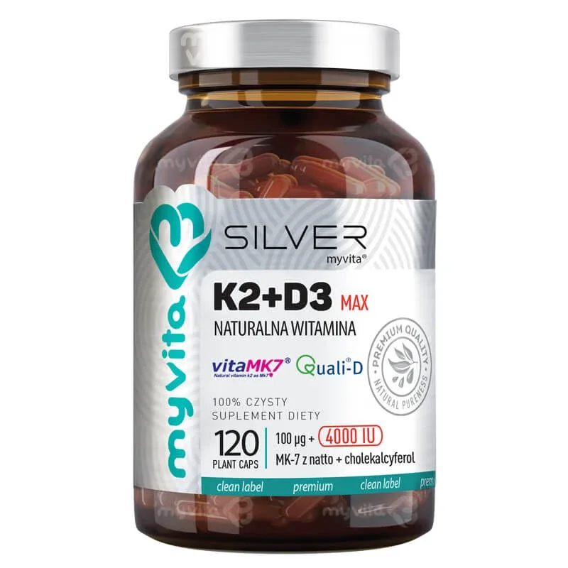 MyVita Silver Vitamin K2 + D3 4000 UI Forte, 120 capsule — preț și oferte