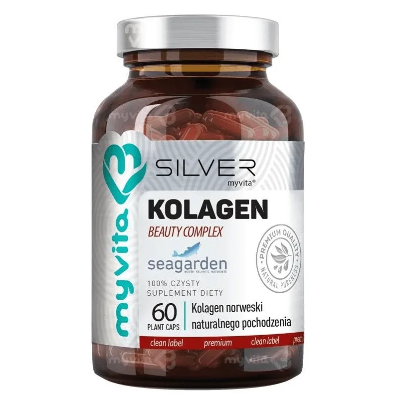 MyVita Silver Collagen Beauty Complex, colagen natural norvegian, 60 capsule — preț și oferte