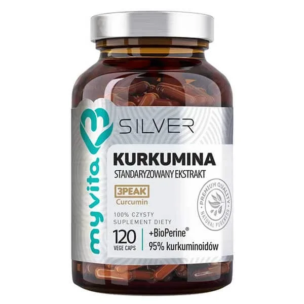 MyVita Silver, Curcumin, extract standardizat + piperină, 120 capsule — preț și oferte