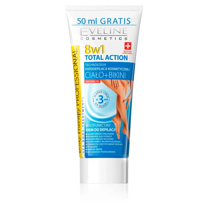 Eveline Cosmetics Body Therapy Professional, Cremă depilatoare multifuncțională 8 în 1, Total Action, 200 ml — preț și oferte