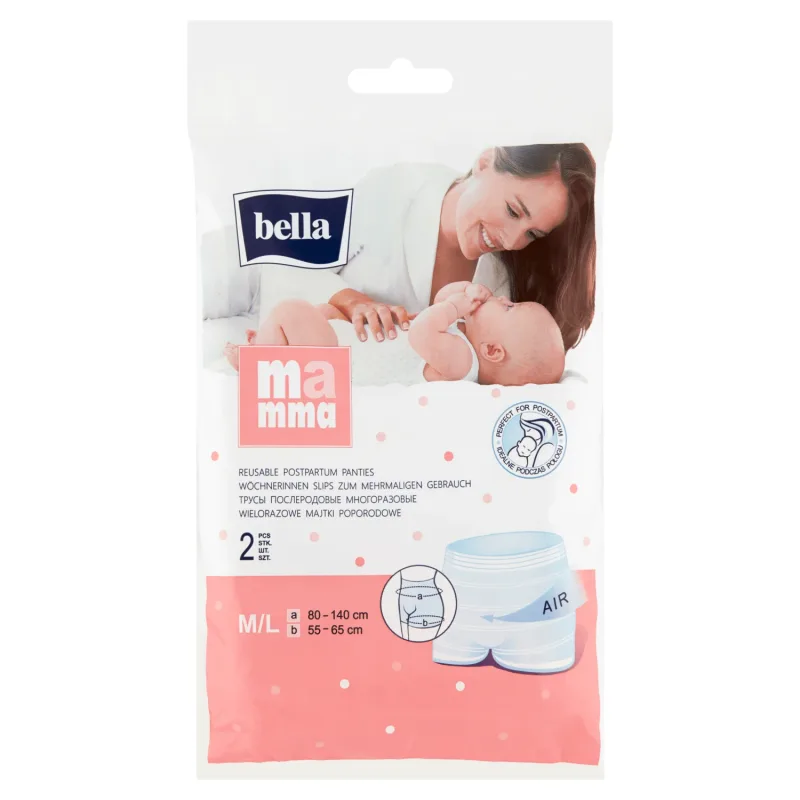 Bella Mamma, chiloți postpartum, reutilizabili, M/L, 2 bucăți — preț și oferte