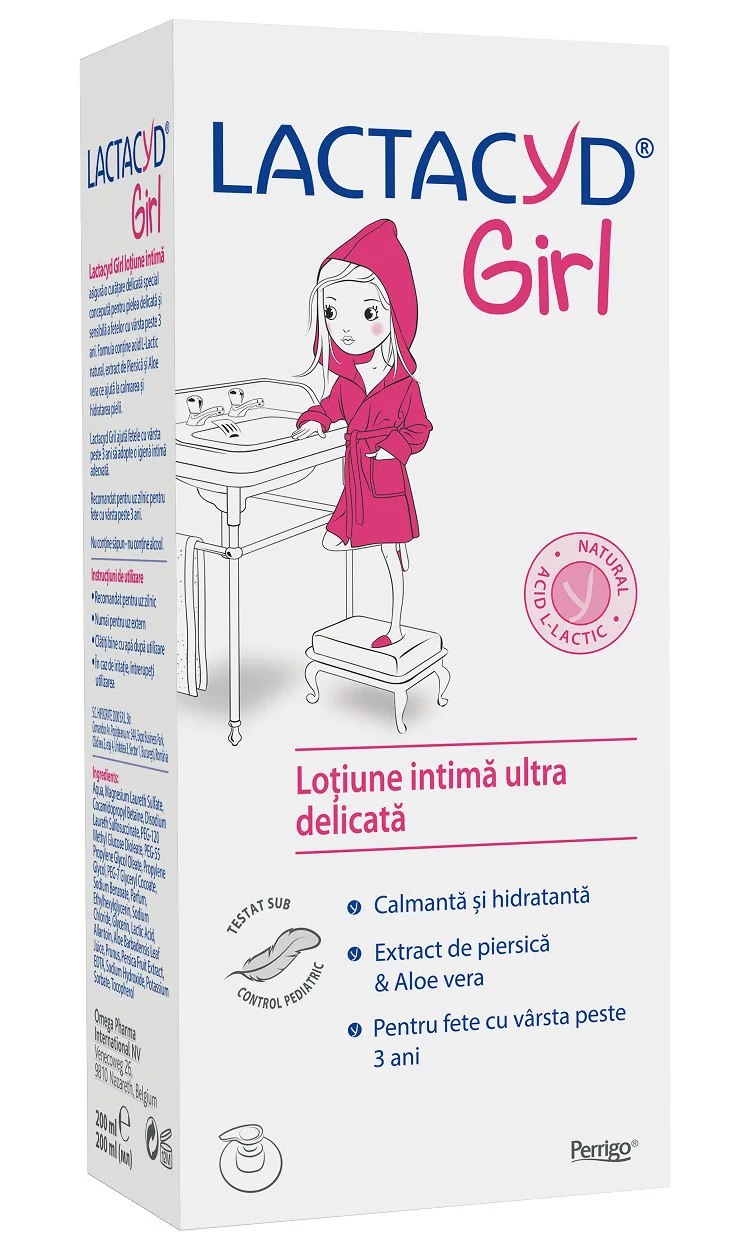 LACTACYD Girl Lotiune intima ultra delicata pentru fete 200ml Omega Pharma — preț și oferte