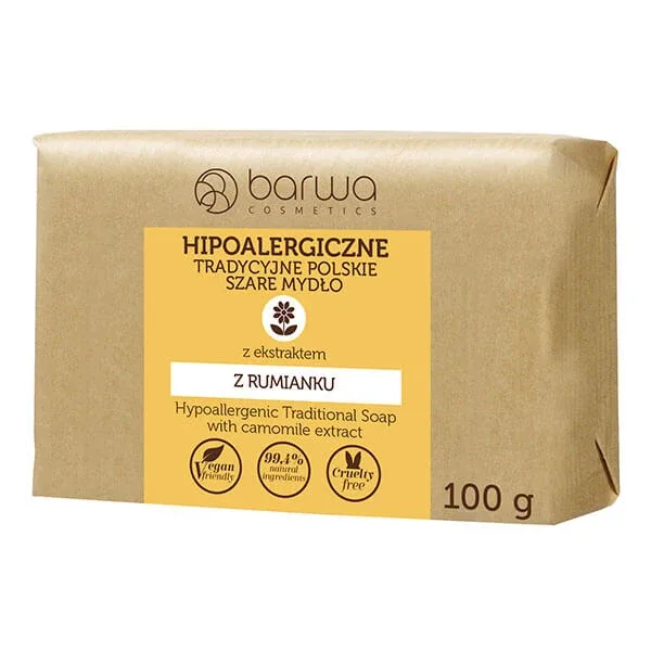 Barwa, Hipoalergiczne Tradycyjne Polskie, săpun gri cu extract de mușețel, 100 g — preț și oferte