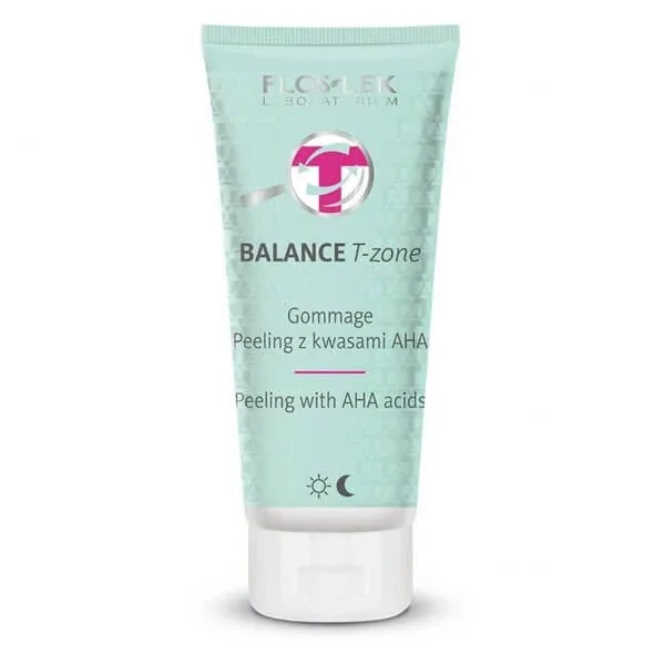 Flos-Lek Balance T-zone, peeling Gommage cu acizi AHA, 125 g — preț și oferte