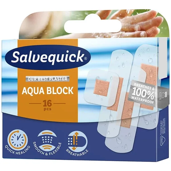 Bandaje Salvequick, Aqua Block, 16 bucăți — preț și oferte