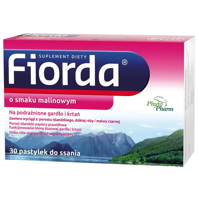 Fiorda, aromă de zmeură, 30 de pastiluțe Plant Extrakt — preț și oferte