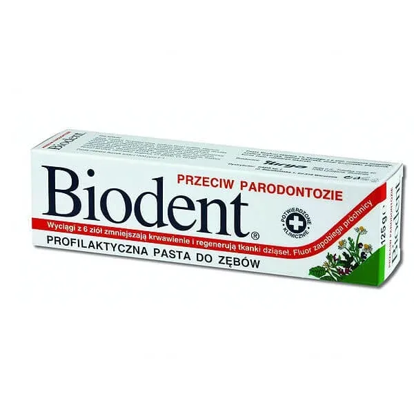 Biodent, pastă de dinți împotriva parodontitei, 75 g — preț și oferte