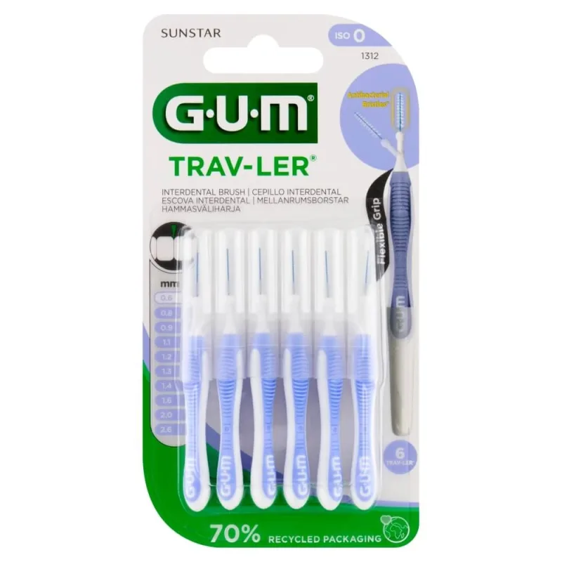 Sunstar Gum Trav-Ler, periuță pentru spații interdentare, 0,6 mm, 6 bucăți — preț și oferte