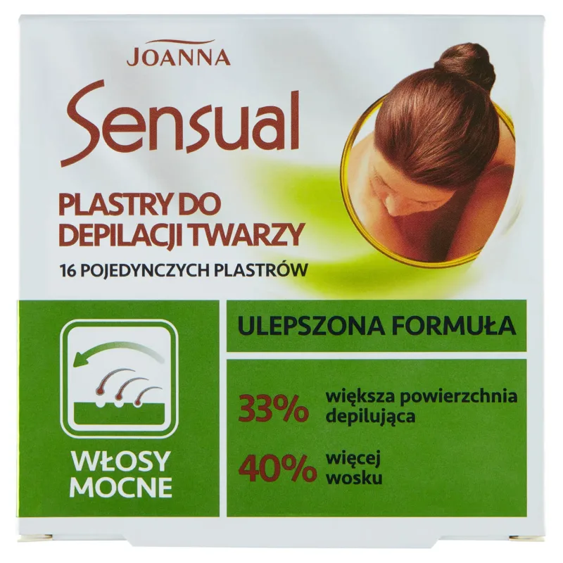 Joanna Sensual, plasturi pentru îndepărtarea părului facial, puternic, 16 bucăți — preț și oferte