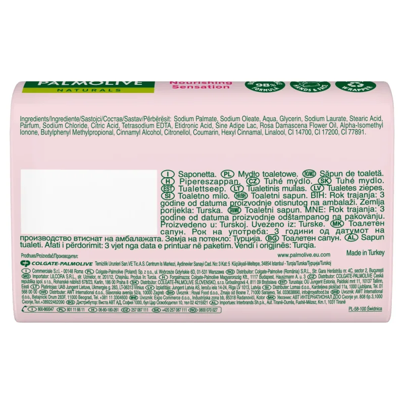 Palmolive, săpun în formă de săpun, lapte și petale de trandafir, 90 g — preț și oferte