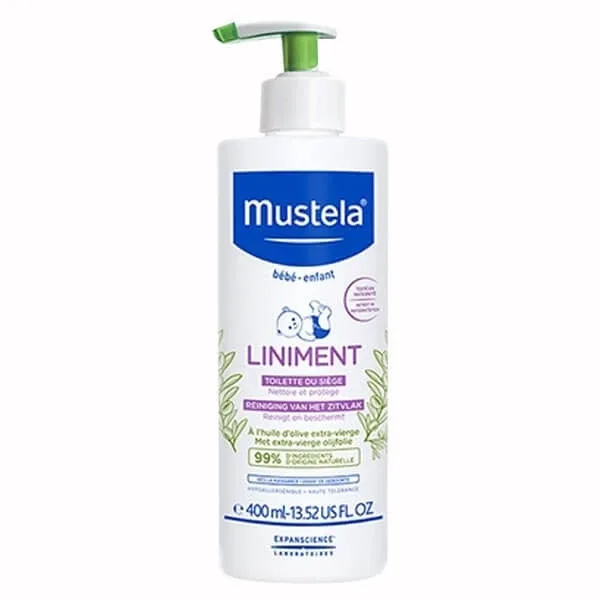 Mustela Bebe Enfant Liniment, Emulsie de curățare pentru zona scutecului cu pompiță, 400 ml — preț și oferte