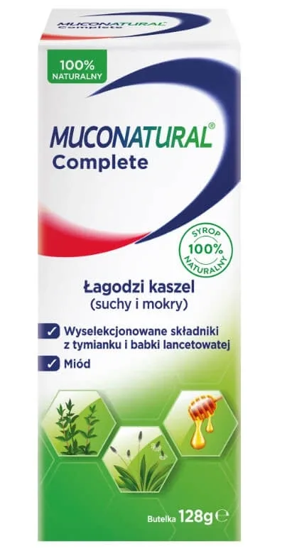 Muconatural Complete, sirop pentru copii de la 1 an și adulți, 128 g PERRIGO — preț și oferte