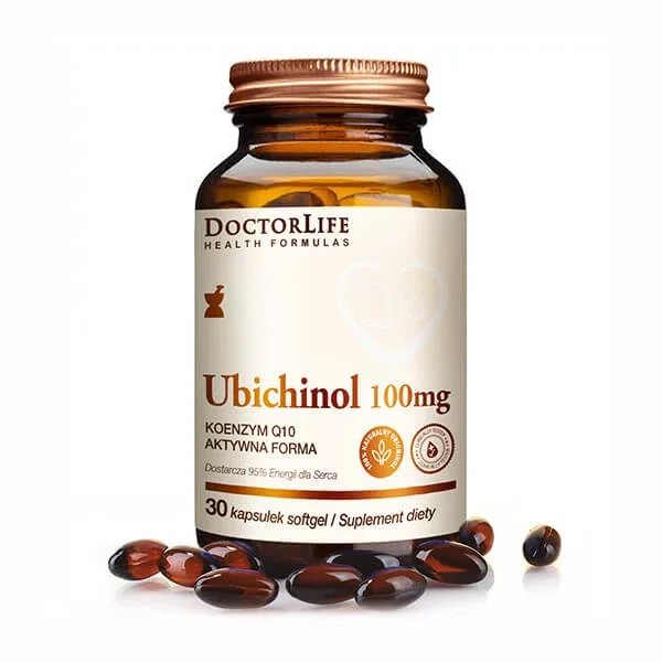 Doctor Life, Ubiquinol 100 mg, formă activă de coenzima Q10, 30 capsule — preț și oferte