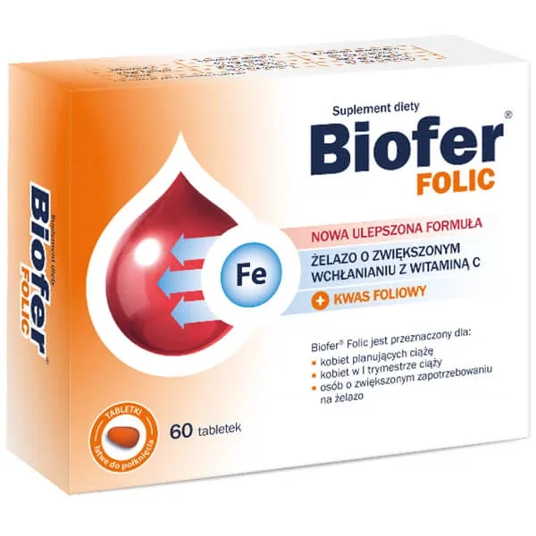 Biofer Folic, 60 comprimate Orkla Health — preț și oferte