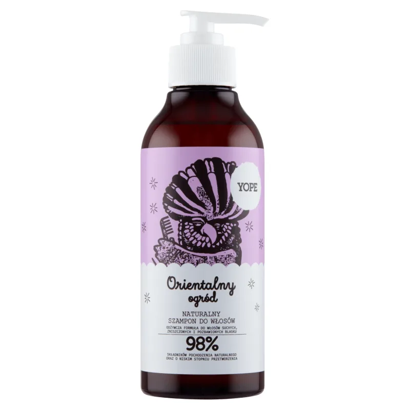 Yope Oriental Garden, șampon natural pentru păr uscat, deteriorat și lipsit de strălucire, 300 ml — preț și oferte