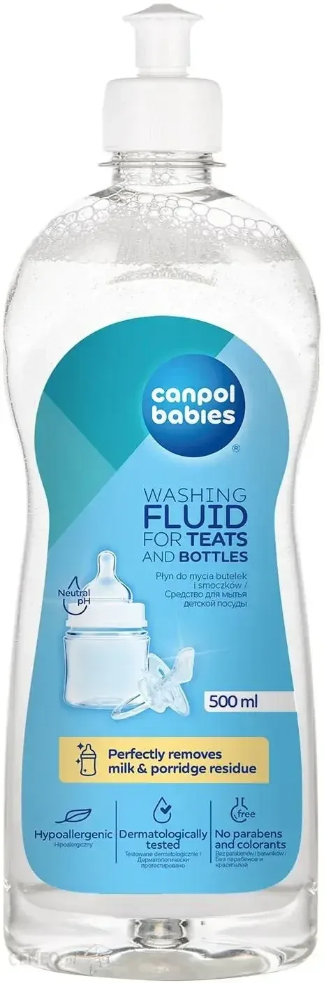 Canpol Babies, lichid pentru curățarea biberonului și a tetinei, hipoalergenic, 500 ml — preț și oferte