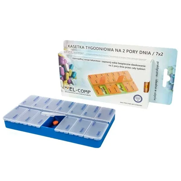 El-Comp, casetă cu medicamente săptămânale, cu 2 camere — preț și oferte