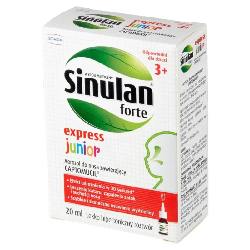 Sinulan Express Forte Junior, spray nazal pentru copii începând cu vârsta de 3 ani, 20 ml WALMARK — preț și oferte