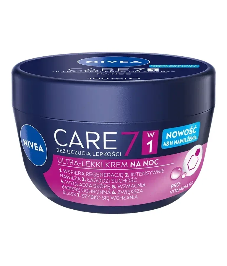 NIVEA CARE Cremă de față ușoară de noapte 7 în 1 100 ml — preț și oferte