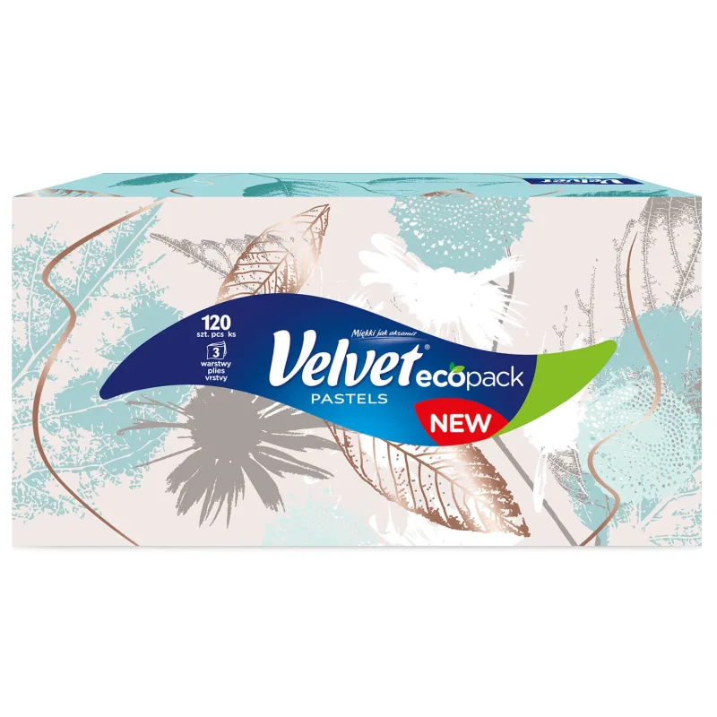 Velvet Pastels, șervețele sanitare, 3 straturi, 120 bucăți — preț și oferte
