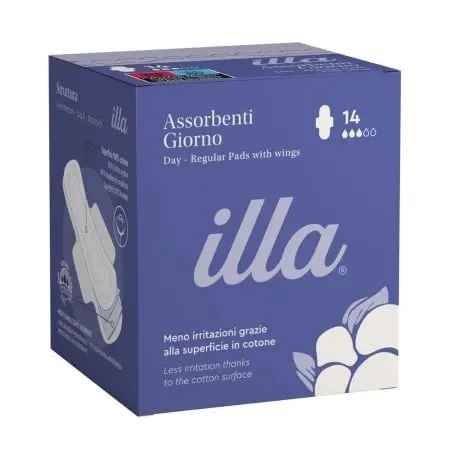 Absorbante bumbac de zi, 3 picaturi, Illa, 14 bucati Origomedical — preț și oferte