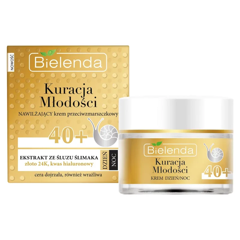 Bielenda Youth Treatment, Cremă hidratantă antirid 40+, zi și noapte, 50 ml — preț și oferte