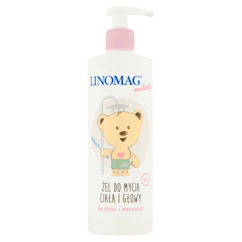 Linomag Emolients, Gel de spălare a corpului și a capului pentru bebeluși și copii din prima zi, 400 ml — preț și oferte