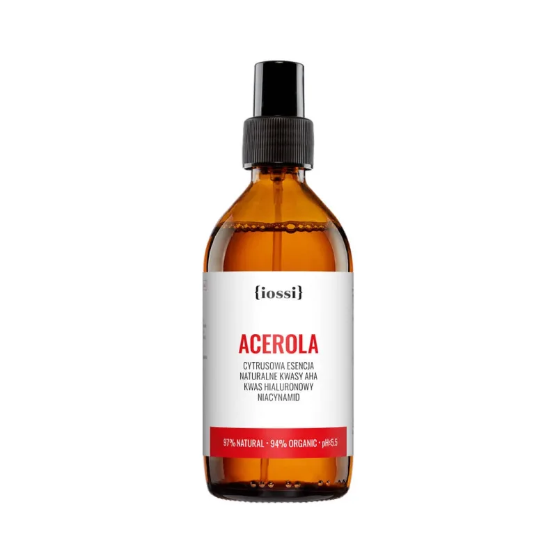 Iossi Acerola, esență de citrice, acizi AHA naturali, acid hialuronic, niacinamidă, 200 ml — preț și oferte