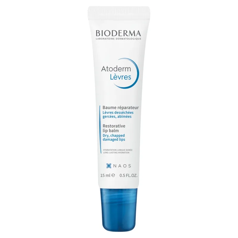 Balsam de buze Bioderma Atoderm Lèvres Baume, piele uscată și crăpată, 15 ml, Naos — preț și oferte