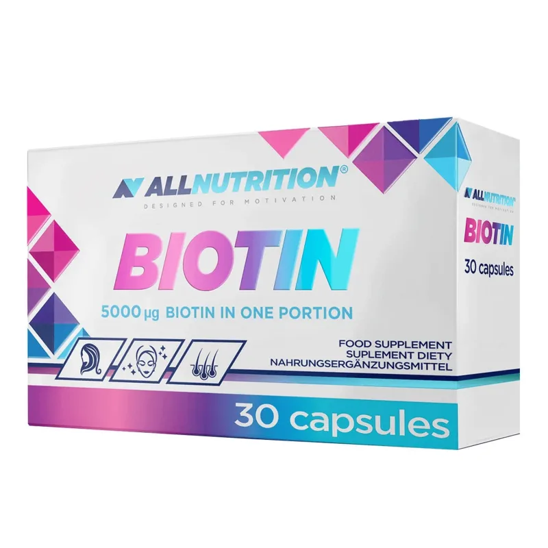 Allnutrition Biotin, biotină 5000 μg, 30 capsule — preț și oferte