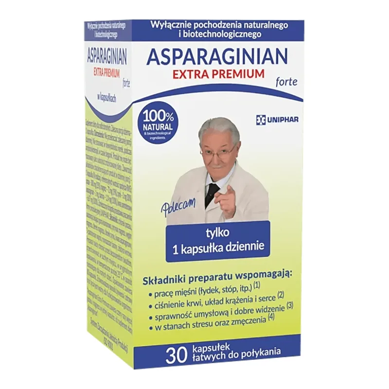 Asparaginate Extra Premium Forte, 30 capsule Unipharma — preț și oferte