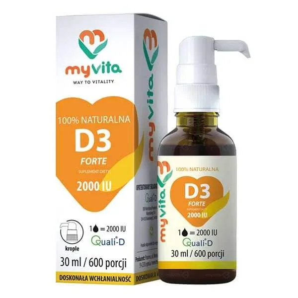 MyVita Vitamin D3 2000 IU Forte, picături, 30 ml — preț și oferte