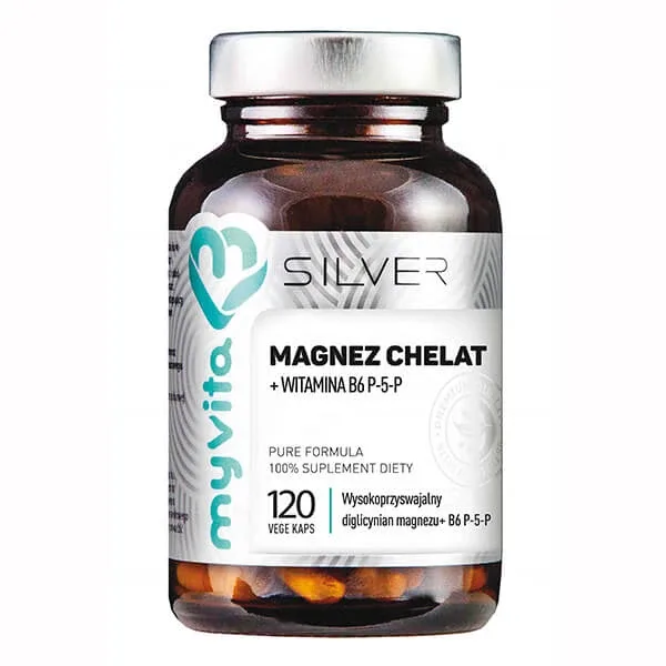 MyVita Silver, Chelat de magneziu + Vitamina B6 P-5-P, 120 capsule — preț și oferte