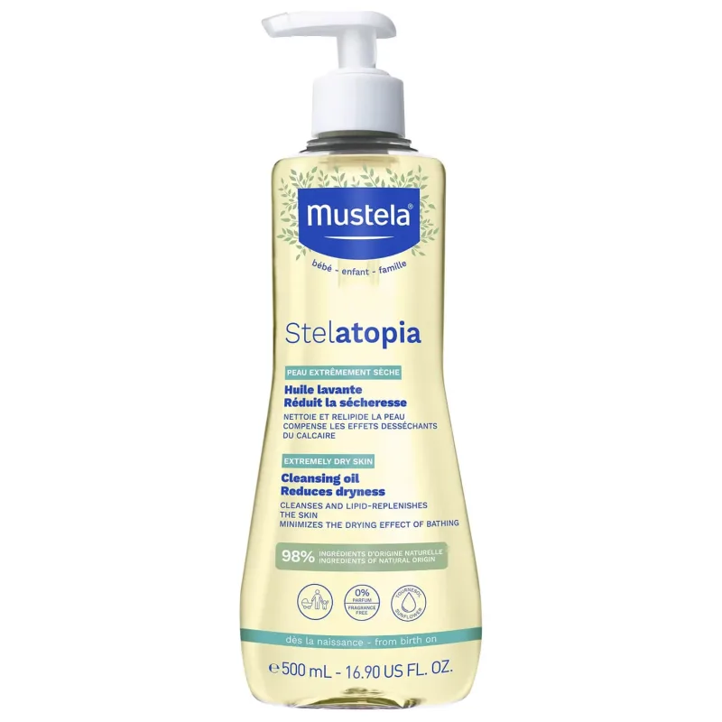 Mustela Stelatopia, ulei de curățare, de la naștere, 500 ml — preț și oferte