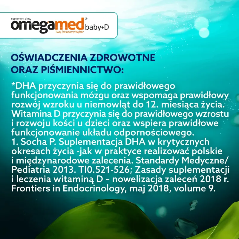 Omegamed Baby+D 0+, DHA + vitamina D, de la naștere, 30 de capsule cu răsucire — preț și oferte