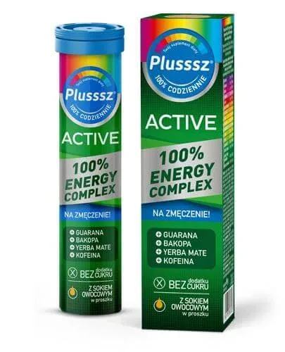 Plusssz Active 100% Energy Complex, 20 comprimate efervescente — preț și oferte