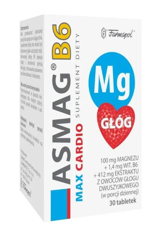 Asmag B6 Max Cardio, 30 comprimate Farmapol — preț și oferte