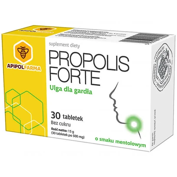 Propolis Forte, aromă de mentol, fără zahăr, 30 comprimate — preț și oferte