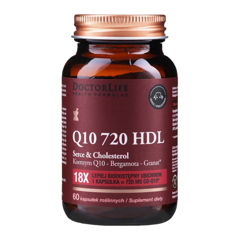 Doctor Life Q10 720 HDL, coenzima Q10, bergamotă, rodie, 60 capsule vegetariene — preț și oferte
