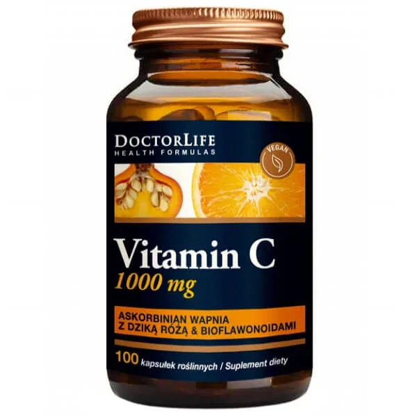 Doctor Life Vitamina C, vitamina C tamponată, trandafir și bioflavonoide, 100 capsule — preț și oferte