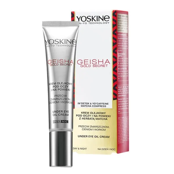 Yoskine Geisha Gold Secret, Cremă de ulei pentru ochi și pleoape cu ceai matcha, 15 ml — preț și oferte