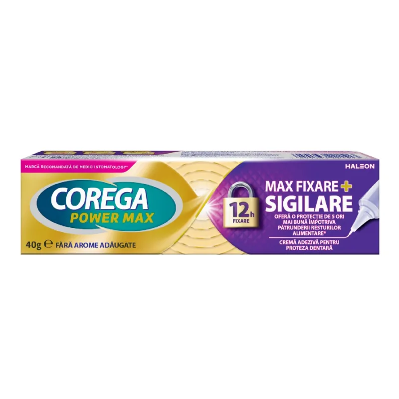 Crema adeziva pentru proteza dentara Max Sigilare Corega, 40 g, Haleon — preț și oferte