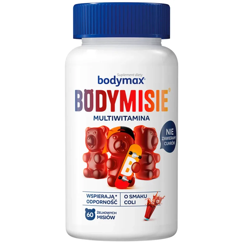 Bodymax Bodymisie, bomboane de jeleu pentru copii de la 3 ani și adulți, aromă de cola, 60 de bucăți — preț și oferte