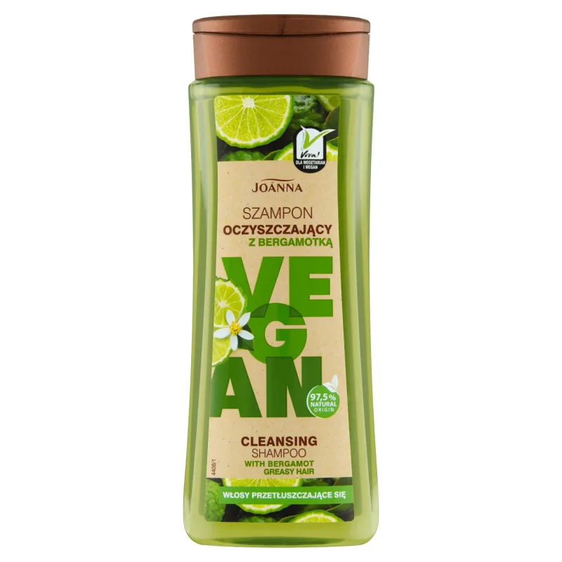 Joanna Vegan, șampon de curățare cu bergamotă, păr gras, 300 ml — preț și oferte