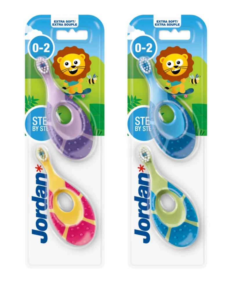 Jordan Step by Step, periuță de dinți pentru copii, 0-2 ani, Extra Soft, 2 bucăți — preț și oferte