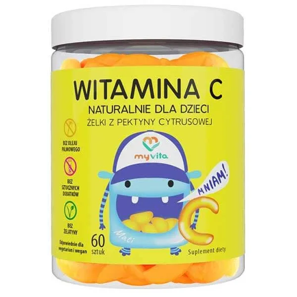 MyVita Vitamina C, jeleuri naturale pentru copii, 60 de bucăți — preț și oferte