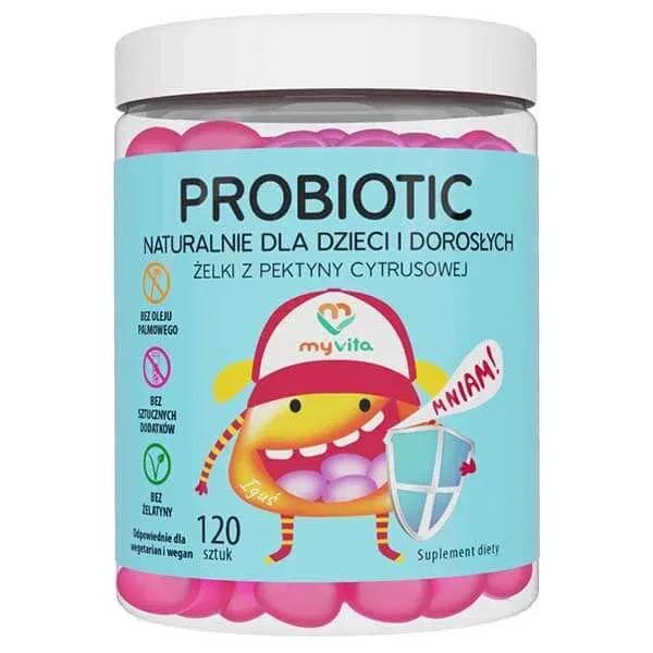 MyVita Probiotic, jeleuri naturale pentru copii și adulți, 120 de bucăți — preț și oferte