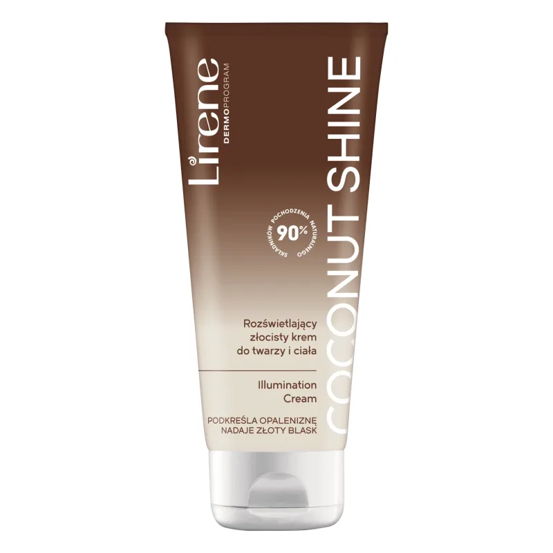 Lirene Perfect Tan, Cremă aurie iluminatoare pentru față și corp, Coconut Shine, 150 ml — preț și oferte